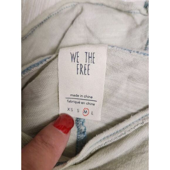 FREE PEOPLE One Shoulder Sexy Coraline Mint Top Women Blouse Casual Top Medium - Picture 6 of 6